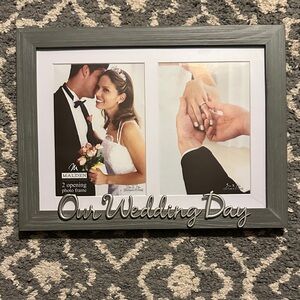 Malden Silver and Gray Wedding Photo Frame